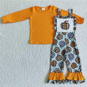 Orange Pumpkin overalls(CLOSED)