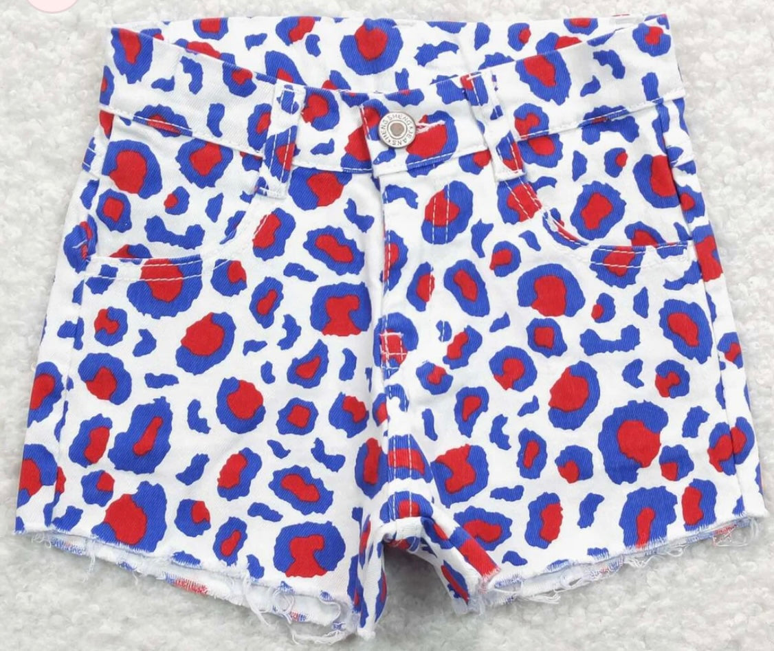 RWB leopard shorts