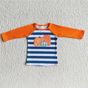 Stripe Pumpkin raglan(CLOSED)