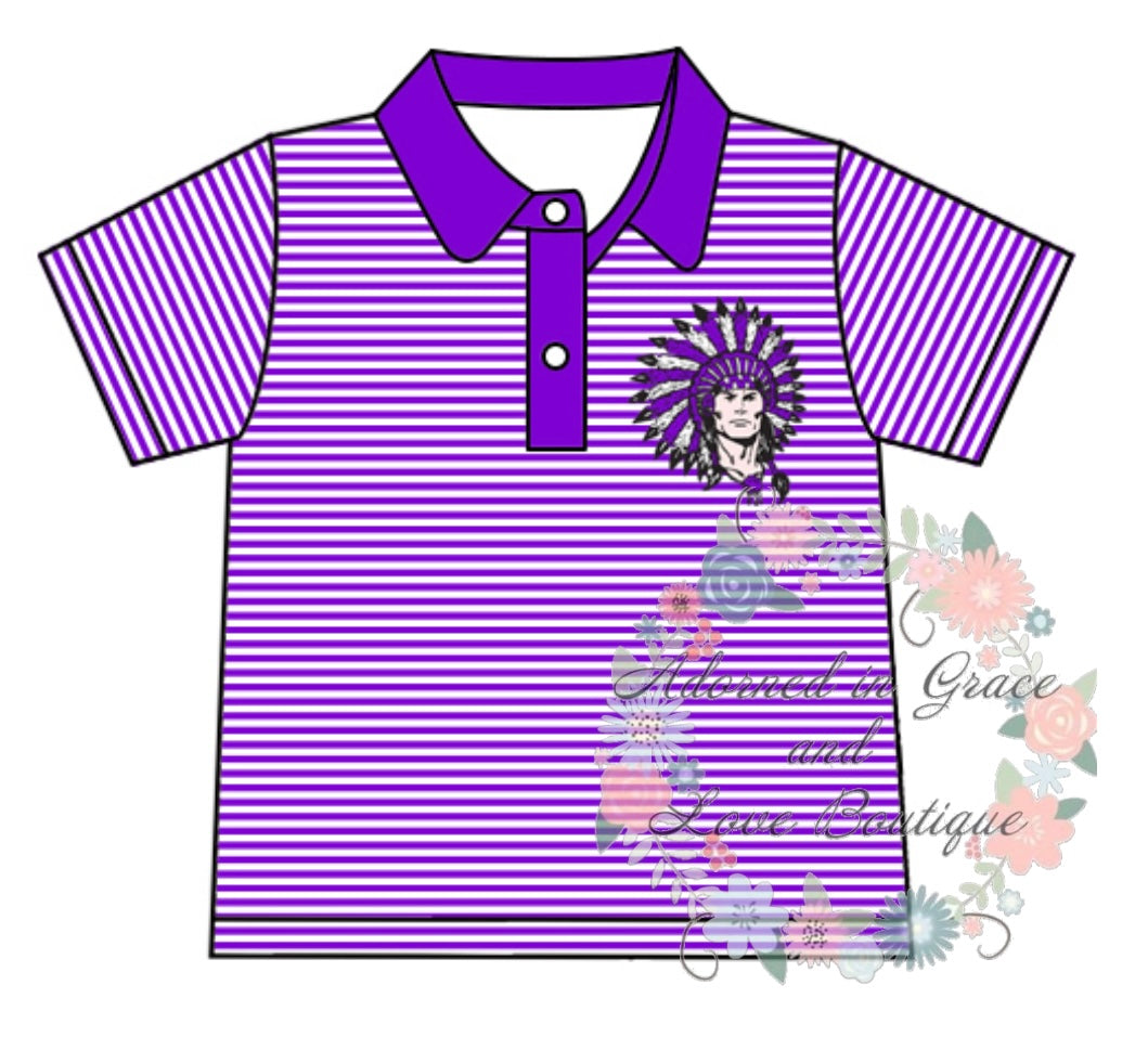 Boys School Stripe Button Shirt Pt.1(CLOSED)