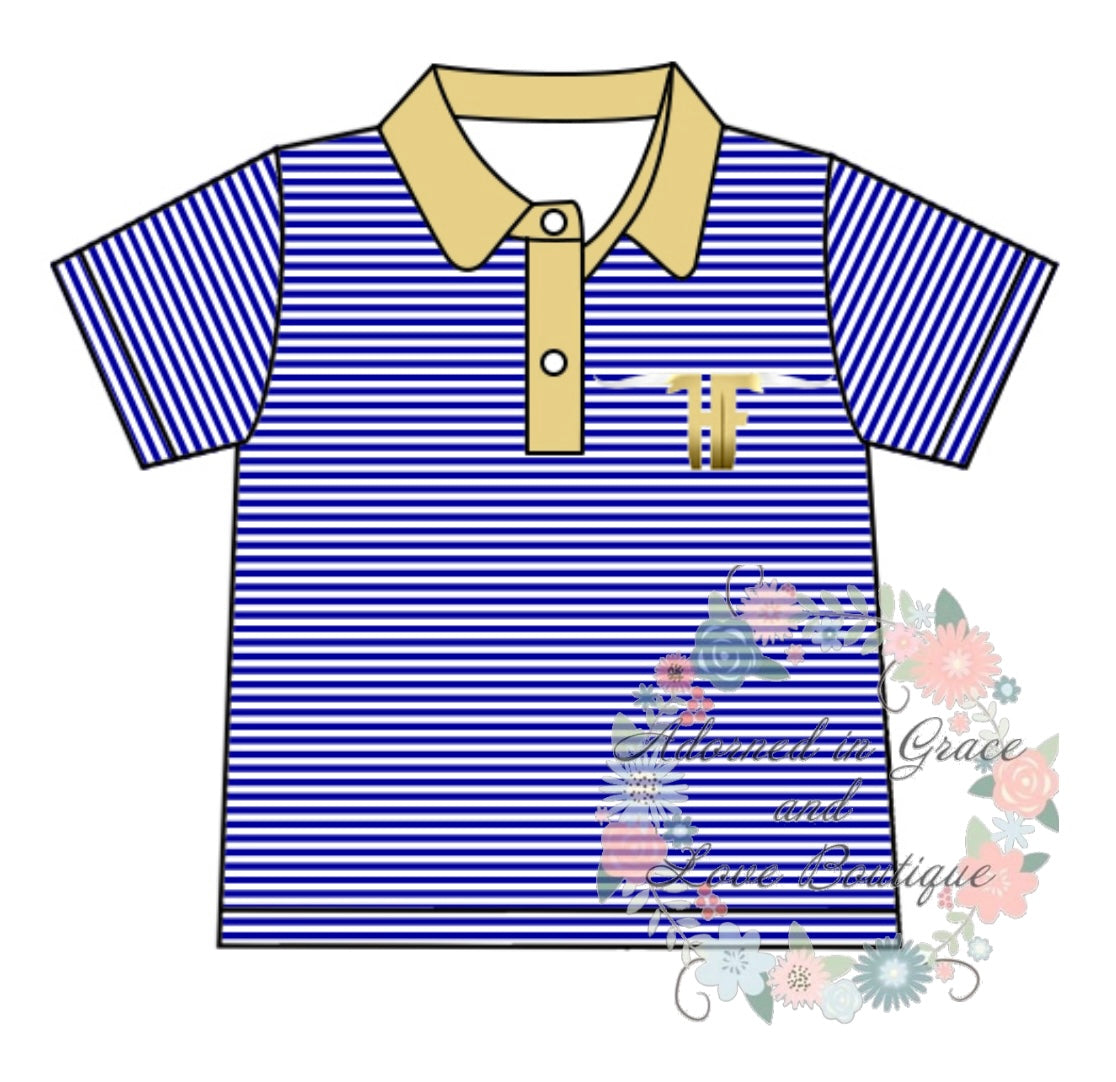 Boys School Stripe Button Shirt Pt.1(CLOSED)